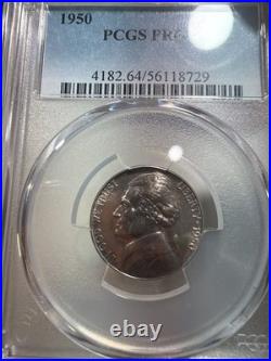 1950 PCGS Proof set Pr 63, 65, 65, 64, 64 RB Toning On Silver Coins