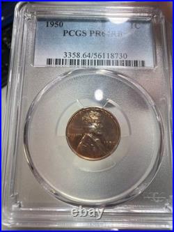 1950 PCGS Proof set Pr 63, 65, 65, 64, 64 RB Toning On Silver Coins