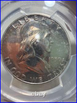1950 PCGS Proof set Pr 63, 65, 65, 64, 64 RB Toning On Silver Coins