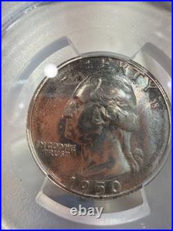 1950 PCGS Proof set Pr 63, 65, 65, 64, 64 RB Toning On Silver Coins