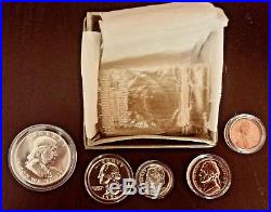 1950 Silver PROOF Box Set 5 Coin 1C-50C Original US Mint Issued Pkg. RARE