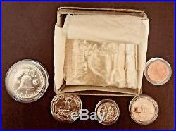 1950 Silver PROOF Box Set 5 Coin 1C-50C Original US Mint Issued Pkg. RARE
