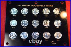 1950 To 1964 Proof Roosevelt Dime 15 Coin Dime Complete Collection! #500