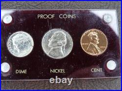 1950 US Mint Proof Set 5 Coins 90% Silver Capital Plastic Slide