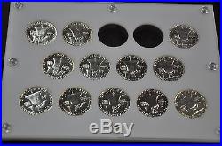 1950 to 1963 U. S. Proof Franklin Half Dollar Set. 12 out of 14 Proofs