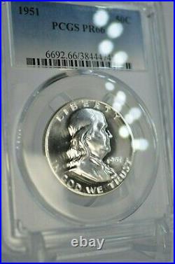 1951 Pcgs Graded Proof Set Coins (wheat Penny Rainbow Toned) Pr67-66-65 Rare Lot