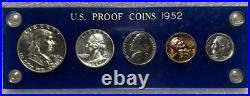 1952 5 Silver Coin Proof Set In Proof Plastic Holder BX13-3