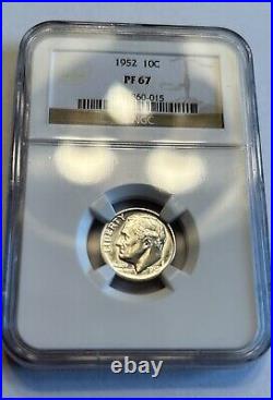 1952 Proof Set NGC Pf 67 & 66 Superb Franklin, Lincoln, Jefferson, Quarter, Nickel