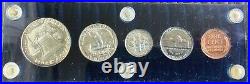 1952 Silver Proof Set of 5 Coins in Blue Hard Plastic Holder