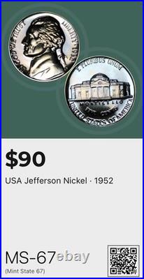1952 U. S. Mint Silver Proof Set in Capitol Holder Please read entire description