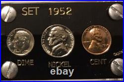 1952 US Mint PROOF Set Gem Coins in Black Capital Holder Free Shipping