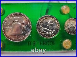 1952 US Mint Proof Set 90% Silver in Capital Plastic Holder 5 Coins