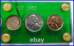 1952 US Mint Proof Set 90% Silver in Capital Plastic Holder 5 Coins