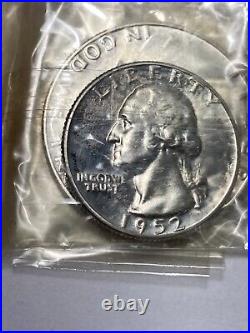 1952 US Silver Proof Set In Original Box And Cellophane With Tissue, Some Cameo
