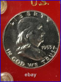 1953 5 Silver Coin Proof Set In Proof Set Plastic Holder BX3-19