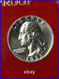 1953 5 Silver Coin Proof Set In Proof Set Plastic Holder BX3-19