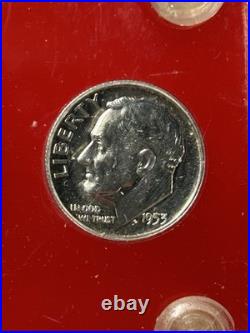 1953 5 Silver Coin Proof Set In Proof Set Plastic Holder BX3-19