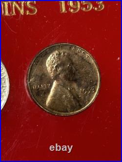 1953 5 Silver Coin Proof Set In Proof Set Plastic Holder BX3-19