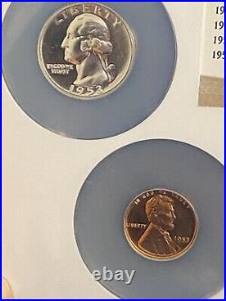 1953 Silver Proof Set 50c Franklin Half Dollar NGC Grade PF67 5 coin set