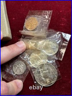 1953 Silver Proof Set? Original Box & Cellophane? 5 Coin 1 5 10 25 50? Trusted