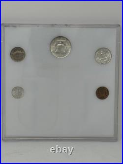 1953 US Mint Silver Proof Set In Hard Plastic Holder WEDDING YEAR