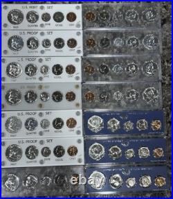 1954-1967 Silver Proof Sets/SMS 14 Excellent Years