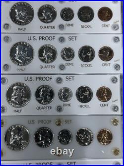 1954-1967 Silver Proof Sets/SMS 14 Excellent Years