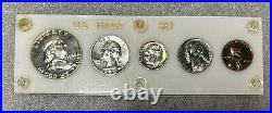1954 5 Silver Coin Proof Set In Capital Proof Set Holder SLIGHT TONING CS55