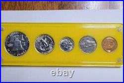 1954 Proof Set Slight Cameo On Fanklin Half Dollar Case and Individual Holders