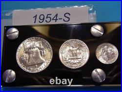 1954-S MINT SILVER SET U. S. COINS LUSTROUS CHOICE to GEM BRILLIANT UNCIRCULATED 1954-S MINT SILVER SET U. S. COINS LUSTROUS CHOICE to GEM BRILLIANT UNCIRCULATED