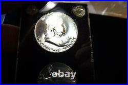 1954 Silver 5 coin Proof Set in Capitol Holder Half Looks Cameo