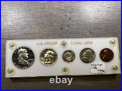 1954 Silver Proof Set in Capital Holder-5 Coins Set-Tough Date-062724-06