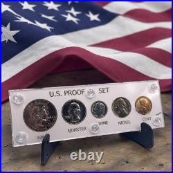 1954 U. S. Five Coin Silver Proof Set in Capitol Plastic Proof Coin Holder