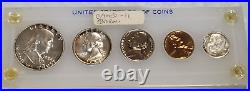 1954 U. S. MINT SILVER PROOF SET DEEP MIRROR FLASHY COINS in NEW CAPITAL A690