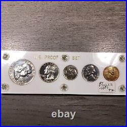 1954 U. S. Mint (Key Date) Silver Proof Set in Capital Holder with5 Coins-070222-01