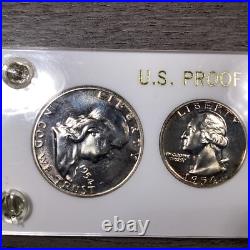 1954 U. S. Mint (Key Date) Silver Proof Set in Capital Holder with5 Coins-070222-01