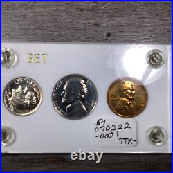 1954 U. S. Mint (Key Date) Silver Proof Set in Capital Holder with5 Coins-070222-01