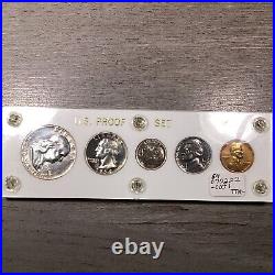 1954-U. S. Mint Silver Proof Set in Capital Holder-5 Coins-Tough Date-070222-01