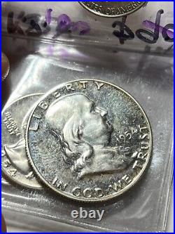 1954 U. S. Proof Set 5 Coins Choice Proofs Tougher Proof Set