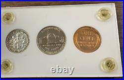 1954 U. S. Silver Proof Set of 5 Coins in used Capital Plastics Holder. Toning