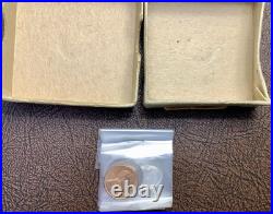 1954 US Mint Silver Proof Set 5 Coins Toned Bags withStaple OGP Beautiful Color