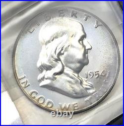 1954 US Mint Silver Proof Set 5 Coins Toned Bags withStaple OGP Beautiful Color