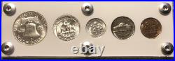 1954 US Silver Proof Set Frosty Gem Coins White Capital Holder Display Box 1954 US Silver Proof Set Frosty Gem Coins White Capital Holder Display Box