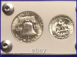 1954 US Silver Proof Set Frosty Gem Coins White Capital Holder Display Box 1954 US Silver Proof Set Frosty Gem Coins White Capital Holder Display Box