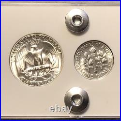 1954 US Silver Proof Set Frosty Gem Coins White Capital Holder Display Box 1954 US Silver Proof Set Frosty Gem Coins White Capital Holder Display Box