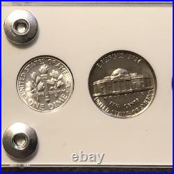 1954 US Silver Proof Set Frosty Gem Coins White Capital Holder Display Box 1954 US Silver Proof Set Frosty Gem Coins White Capital Holder Display Box