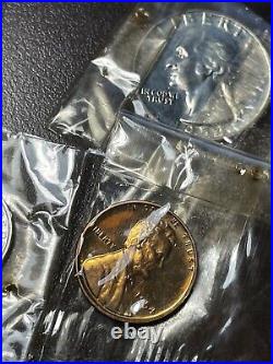 1954 US Silver Proof Set in Original Box & Packaging 1c-50c Nice Coins