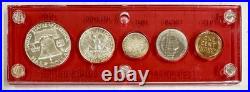 1954 Us Proof Set In Capital Plastic Holder 5 Coins Red