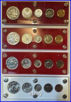 1955,1956,1957&1958 Proof Mint Sets Philadelphia Uncirculated 1955,1956,1957&1958 Proof Mint Sets Philadelphia Uncirculated