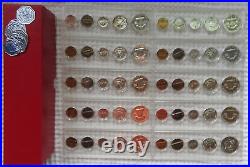 1955-1964 US Silver Proof Sets 10 Lot w Holders and Redbox